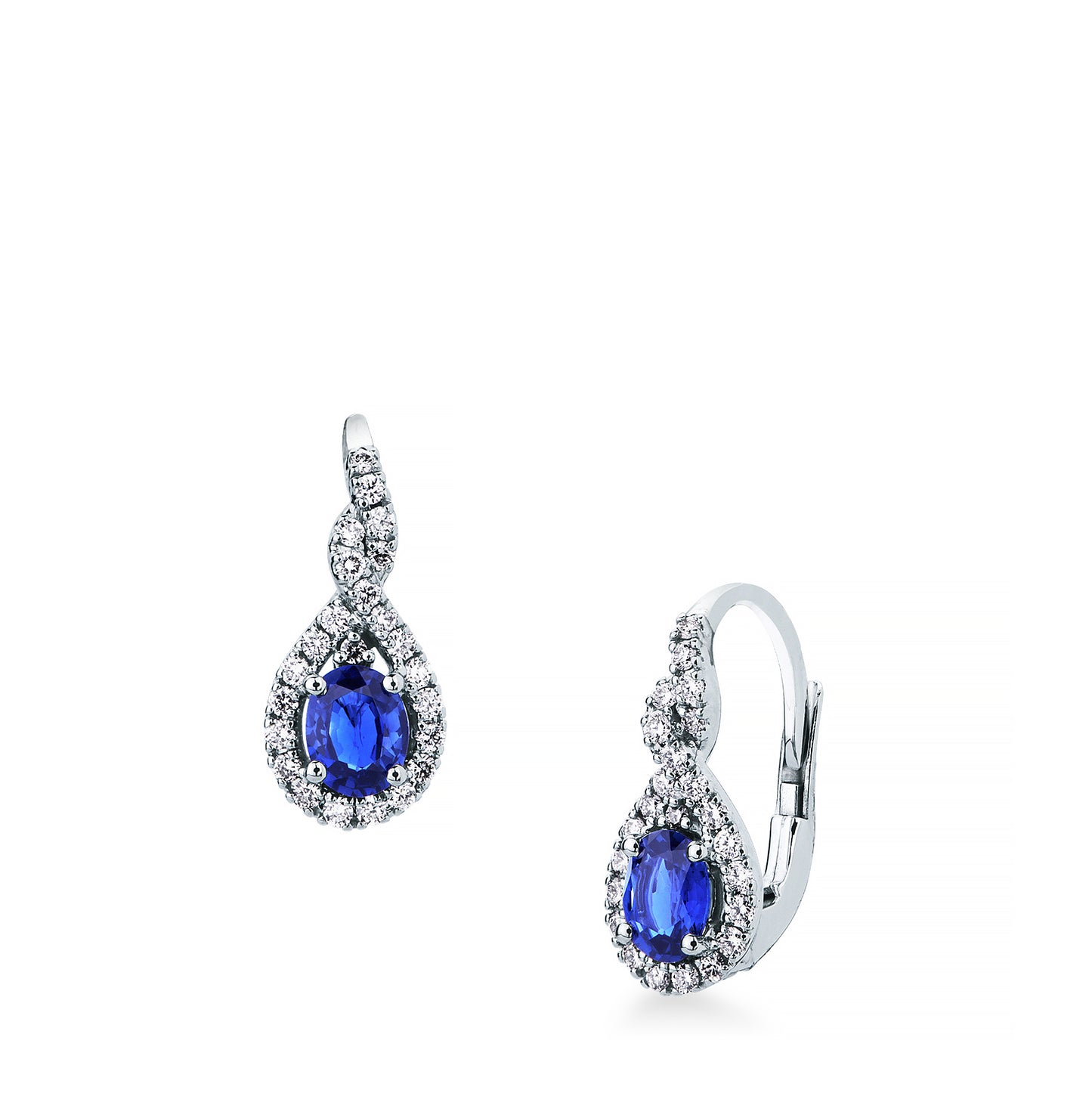 Color earrings Mirco Visconti Sapphire white gold and diamonds AB837/Z