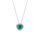 Collana Donna Mirco Visconti Cuore Smeraldo Oro Bianco Diamanti