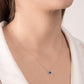 Mirco Visconti Women's Necklace Heart White Gold Diamonds Sapphire
