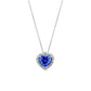 Mirco Visconti Women's Necklace Heart White Gold Diamonds Sapphire