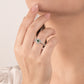 Mirco Visconti Women's Ring Emerald Heart White Gold