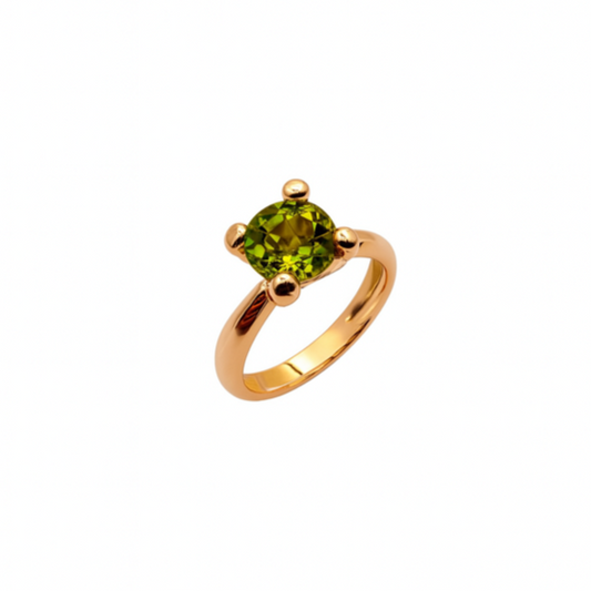 Anello Donna Semiprezioso oro rosa e peridoto