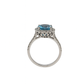 Aquamarine Ring in White Gold and Diamonds
