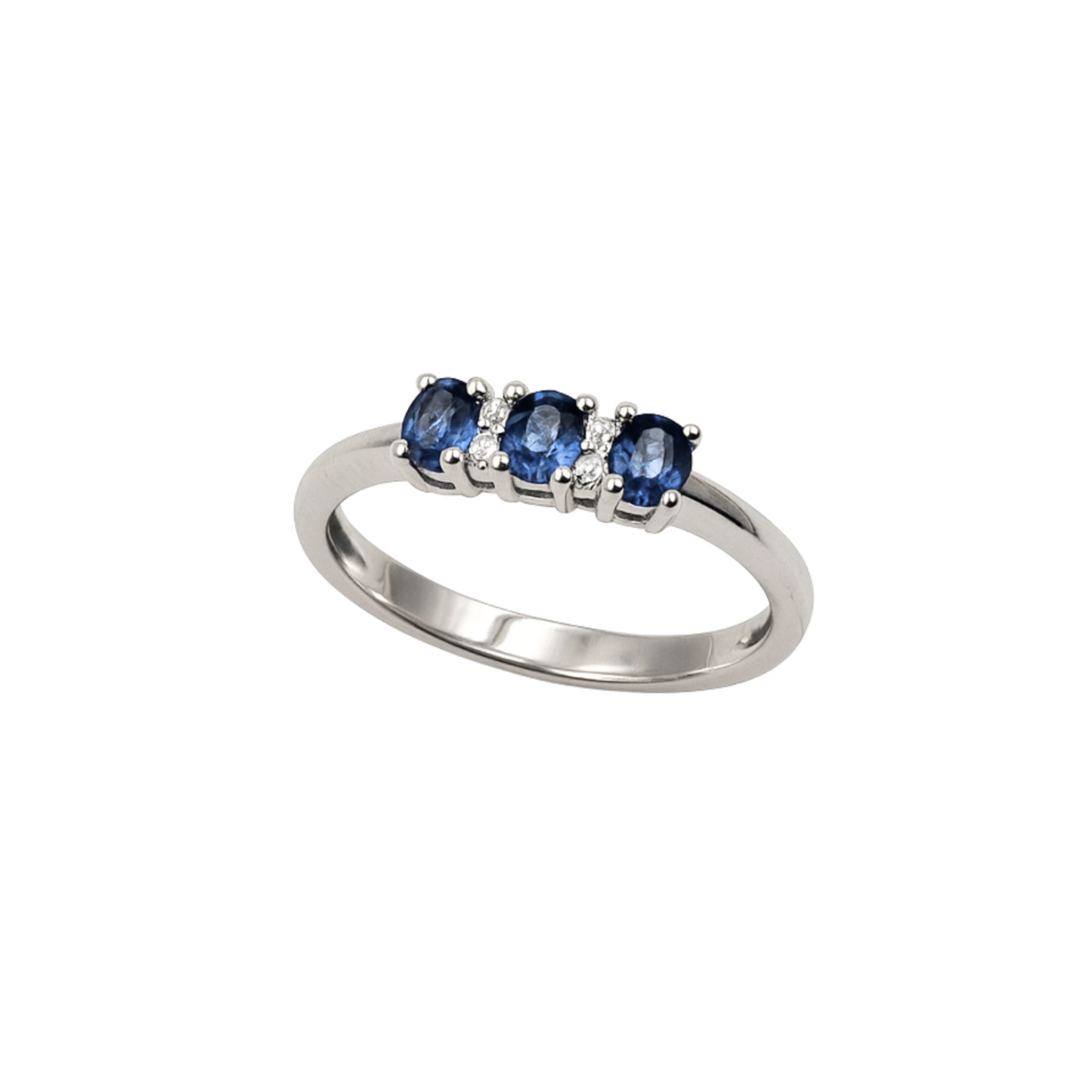 Anello Fedina Zaffiro Diamanti