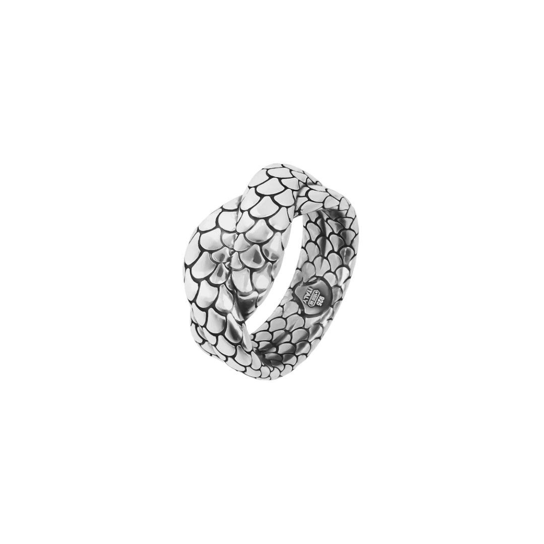 Anello Uomo Albert M Argento Fascia Intreccio Sirena