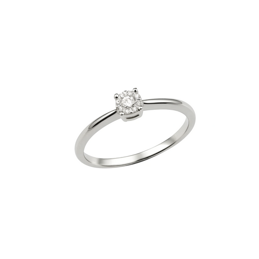 Anello Mirco Visconti Solitario Oro bianco Diamanti