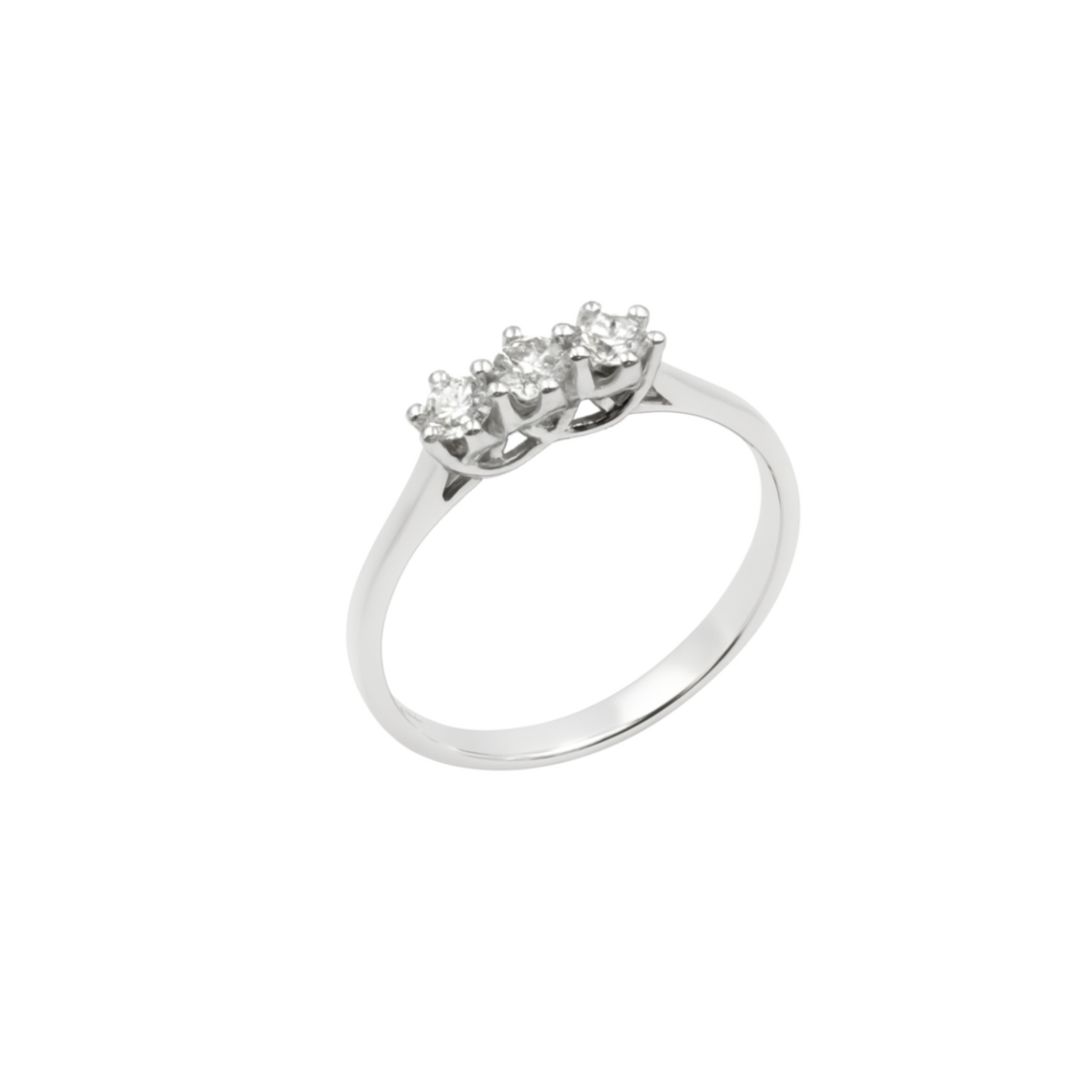 Anello Trilogy Oro bianco Diamanti