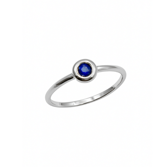 Anello  Zaffiro e oro bianco