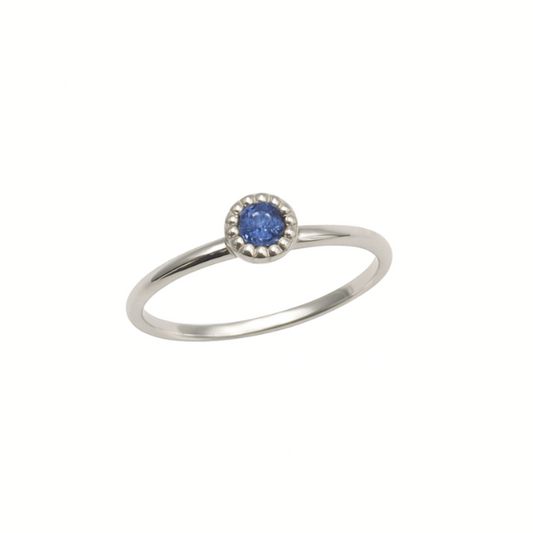 Anello  Zaffiro e oro bianco