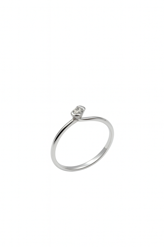 Anello Mirco Visconti Solitario Oro bianco e Diamanti