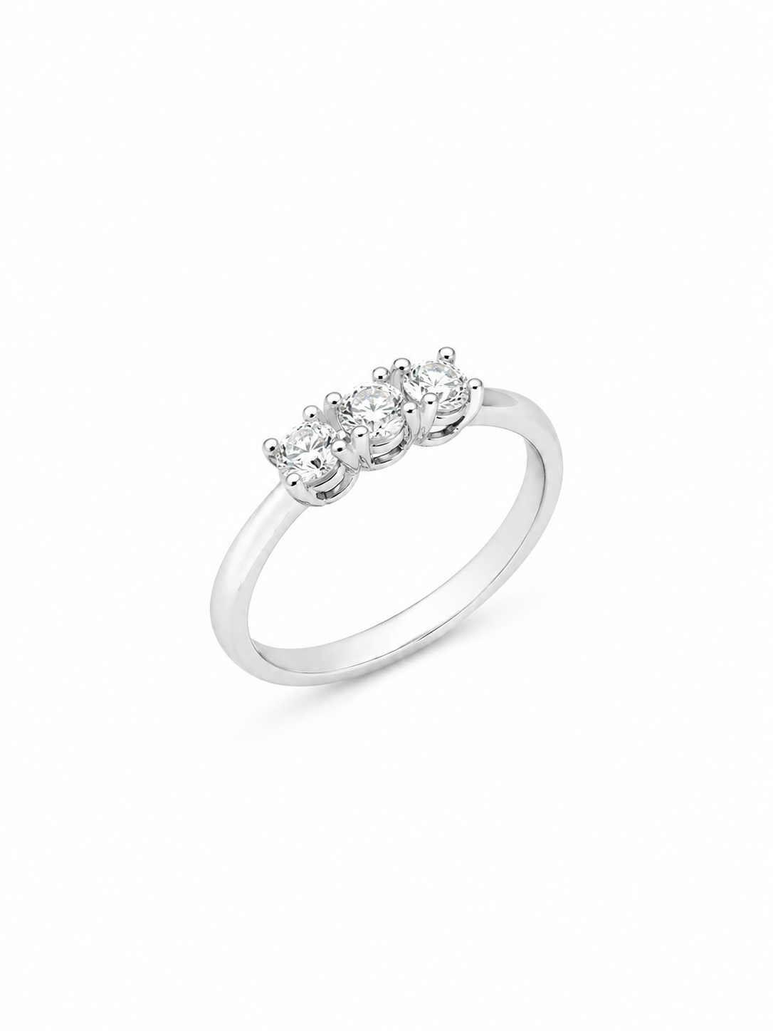 Anello Trilogy Oro bianco e Diamanti Ct. 0,56 G SI