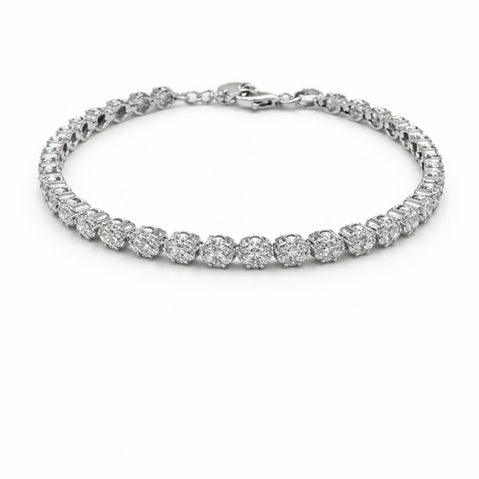Woman Tennis Bracelet Silver and Zirconia