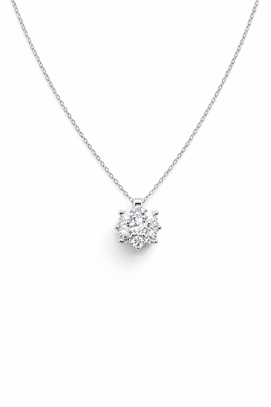 Collana Donna Fantasia Oro Bianco e Diamanti