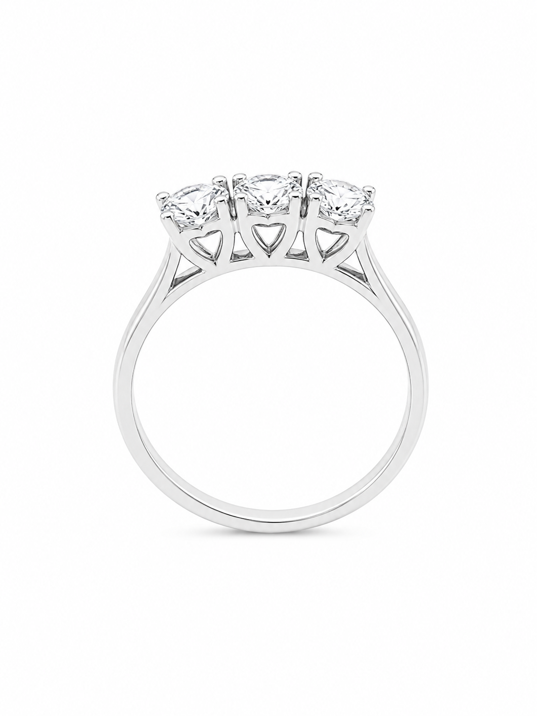 Anello Trilogy Oro bianco e Diamanti Ct. 0,90 F VS