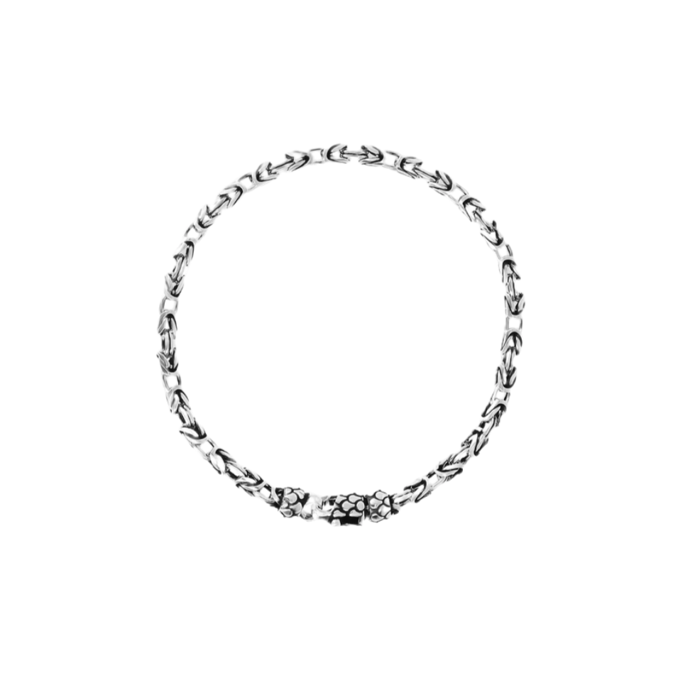 Bracciale Uomo Albert M Argento Catena Bizantina