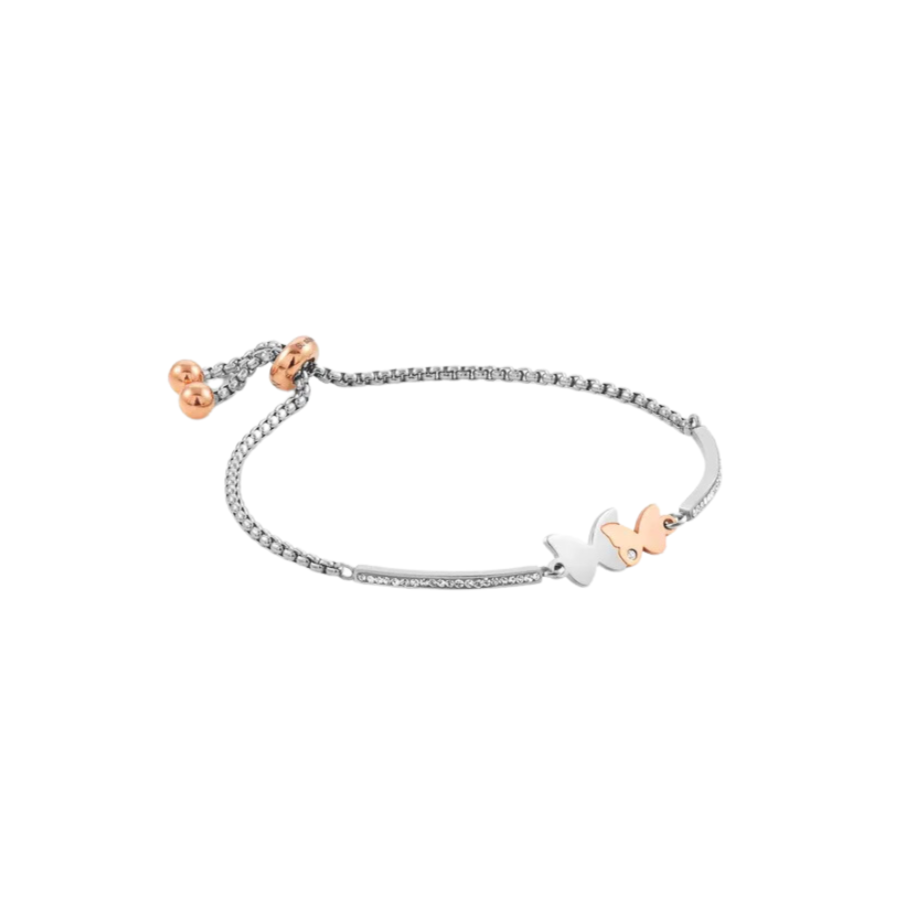 Bracciale Donna Nomination Bijoux Acciaio Farfalle Bicolore