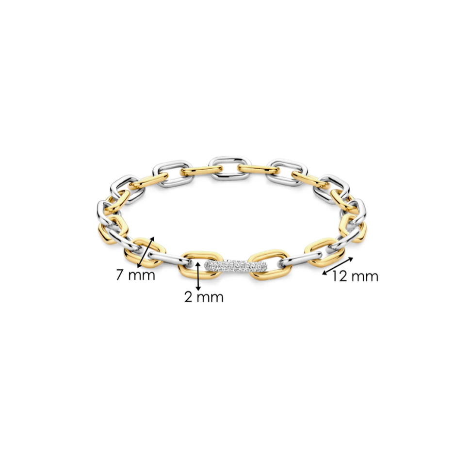 Bracciale Donna Argento Bicolore Catena TI SENTO - Milano 23052ZY