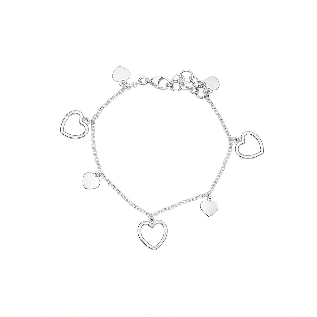 Bracciale Argento Donna Cuori