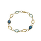 Bracciale Donna Oro Giallo Pietre Azzurre Blu