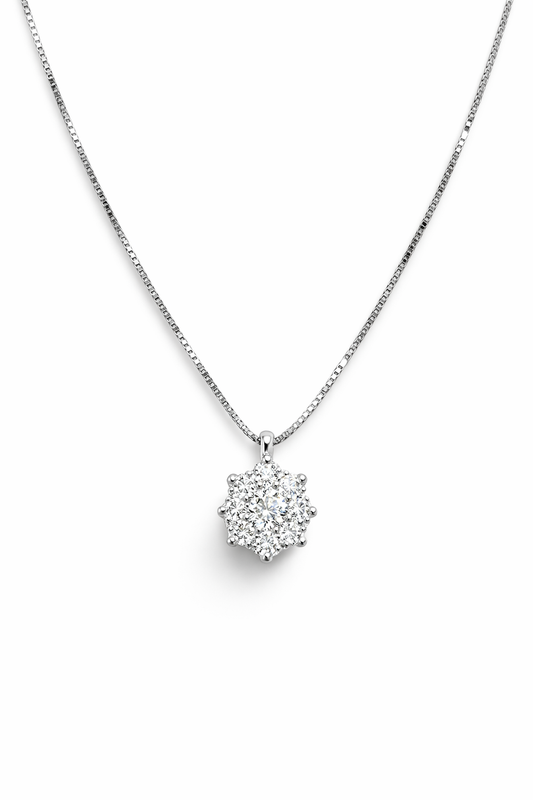 Collana Donna Fantasia Oro Bianco e Diamanti