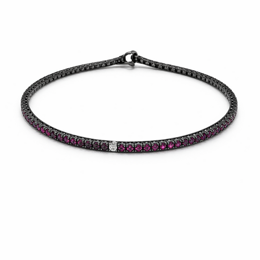 Woman Tennis Bracelet Silver and Zirconia