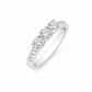 Anello Trilogy Oro bianco e Diamanti Ct. 0,66 F SI