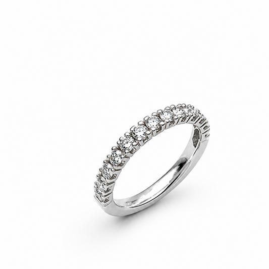 Anello donna Fantasia Fedina Oro bianco e Diamanti