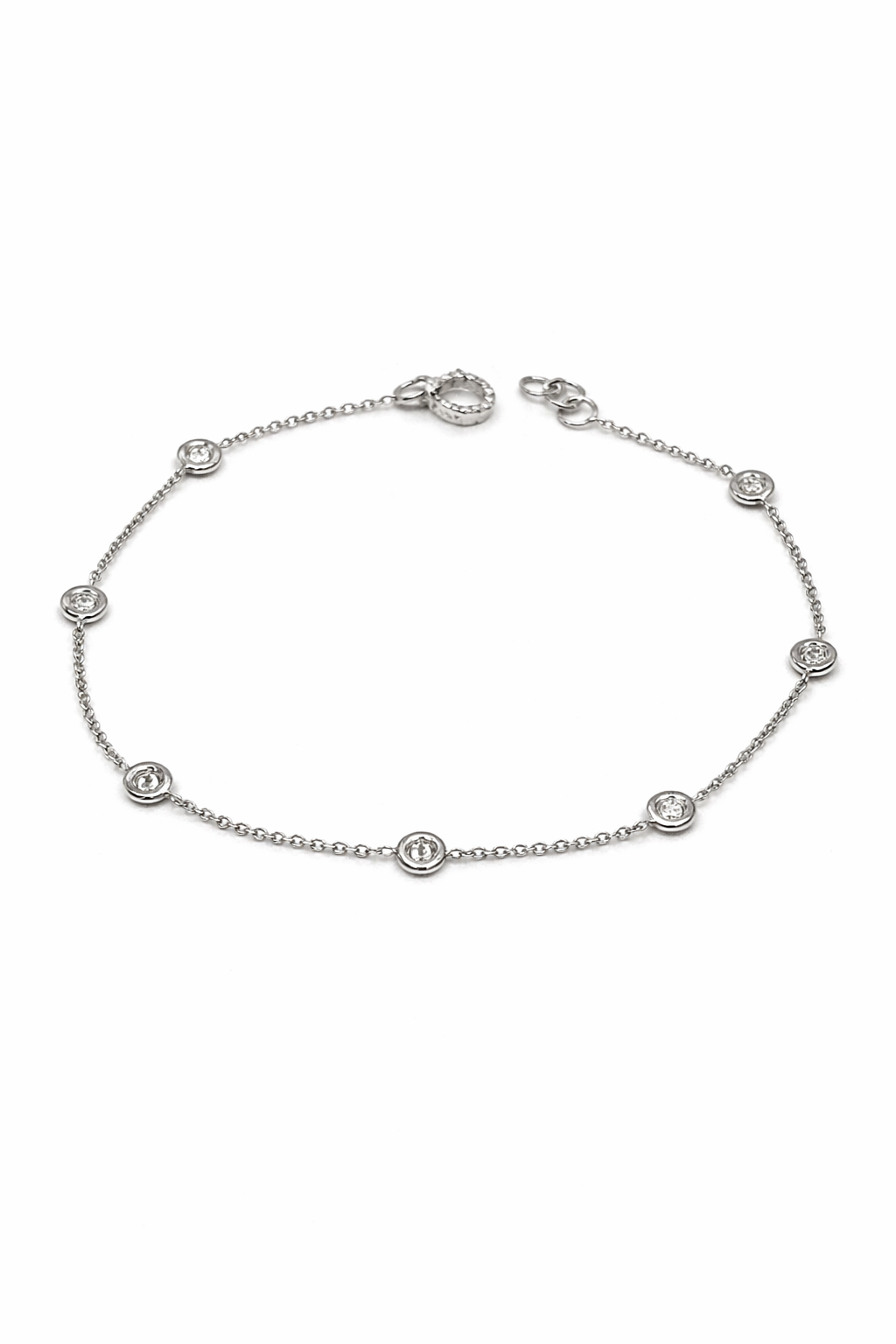 Bracciale Donna  oro bianco e diamanti naturali ct.0,43