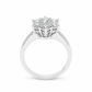 Anello Donna Davite&Delucchi Fantasia Fiore Oro Bianco e Diamanti