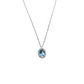 Collana Donna Acquamarina Ovale Oro Bianco Contorno Diamanti