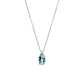 Collana Donna Oro Bianco Acquamarina Ovale Diamanti Mirco Visconti