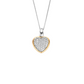 Collana Donna Argento Pendente Cuore Pavé Dorato TI SENTO - Milano 6801ZY