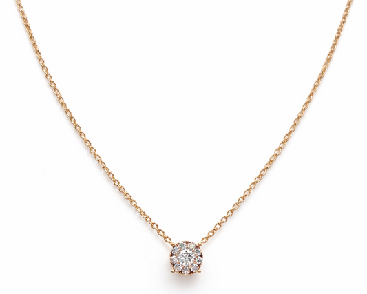 Mirco Visconti Women's Necklace Heart White Gold and Diamonds