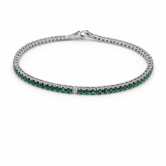 Woman Tennis Bracelet Silver and Zirconia