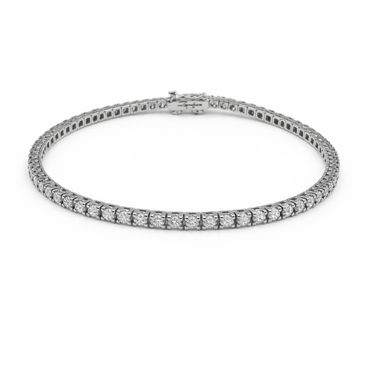 Bracciale Donna Tennis oro bianco e diamanti naturali ct. 1,70
