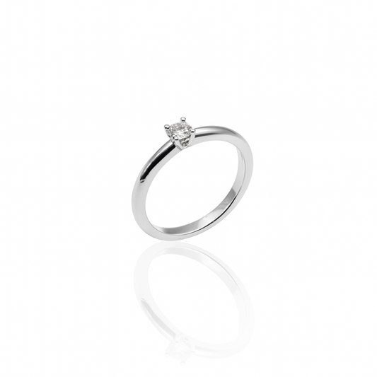 Anello Mirco Visconti Solitario Oro bianco Diamanti