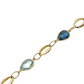 Bracciale Donna Oro Giallo Pietre Azzurre Blu