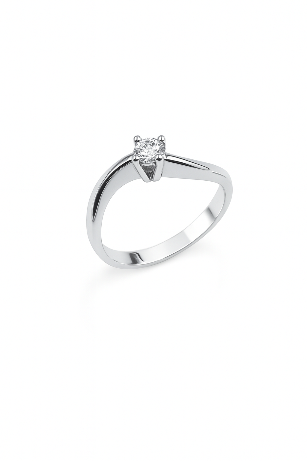 Anello Mirco Visconti Solitario Oro bianco e Diamanti