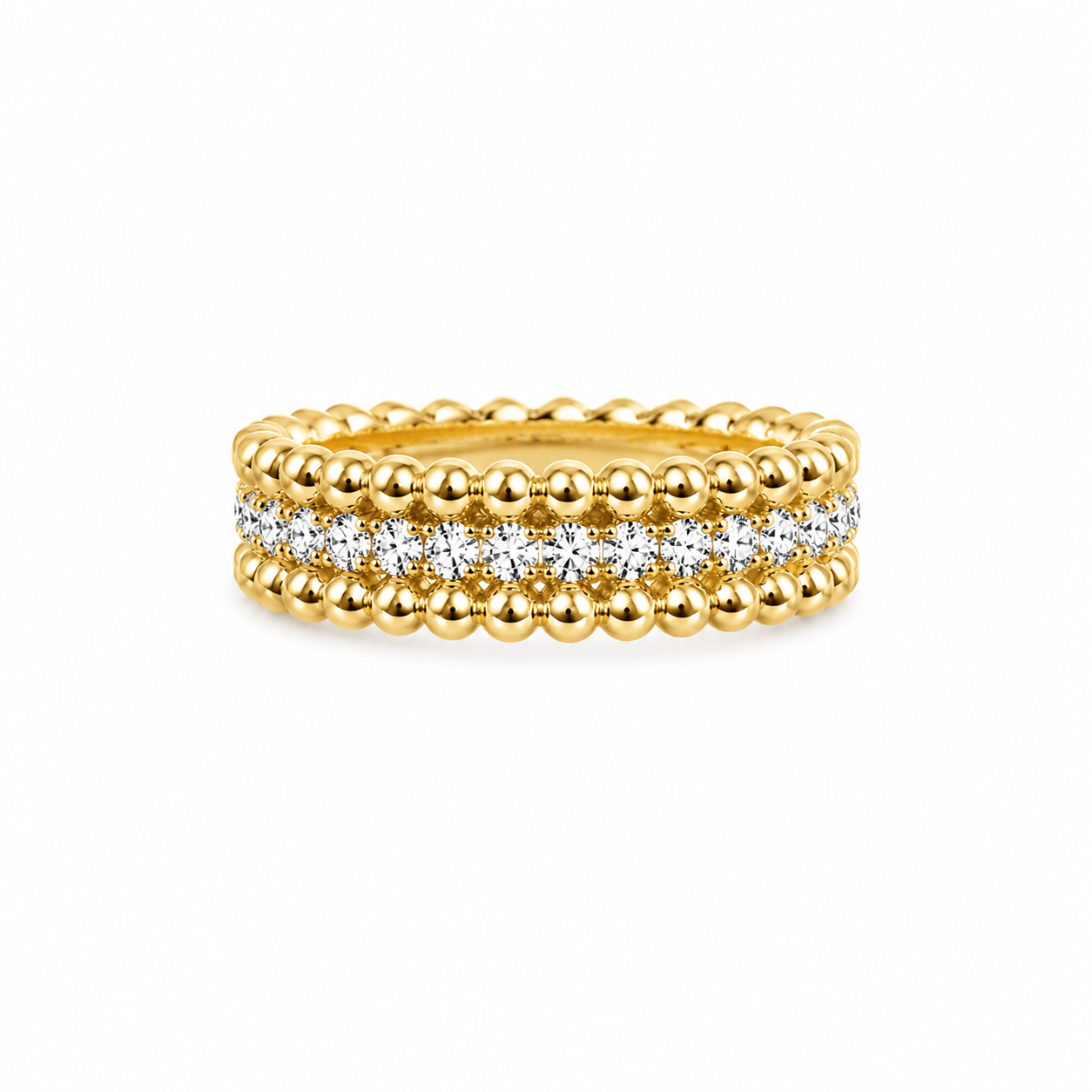 Anello donna Fantasia Fedina Oro giallo e Diamanti