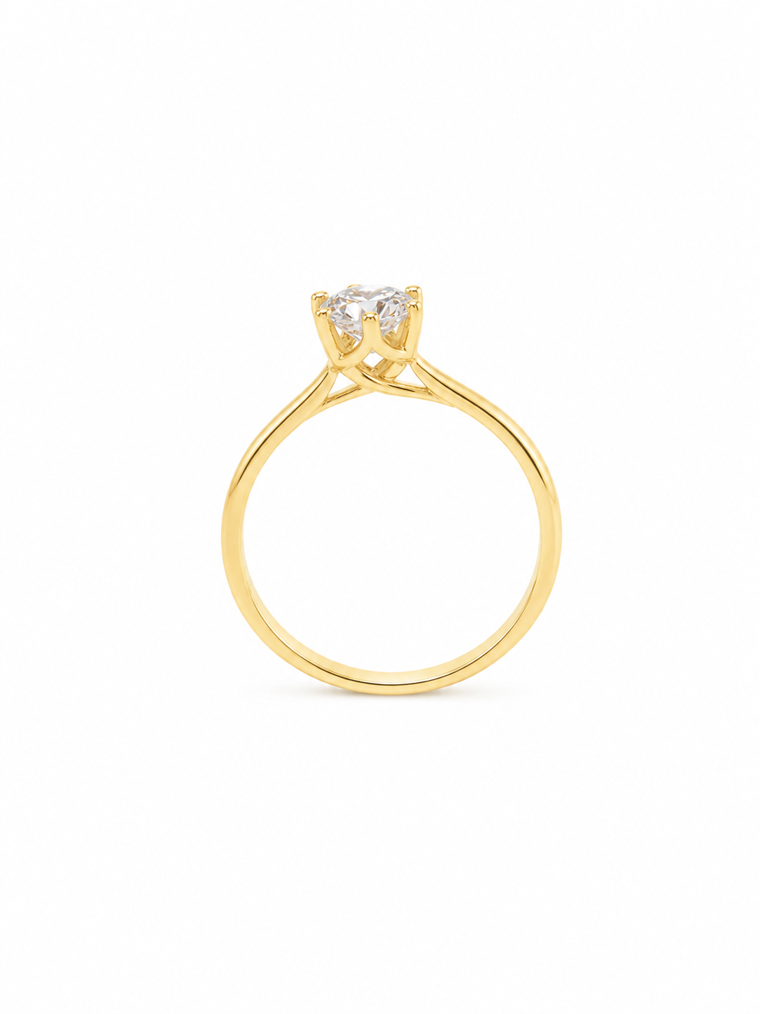 Anello Solitario Oro Giallo Diamanti Ct. 0,61 E VS2