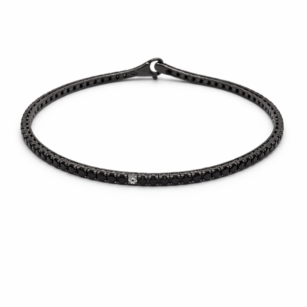 Woman Tennis Bracelet Silver and Zirconia