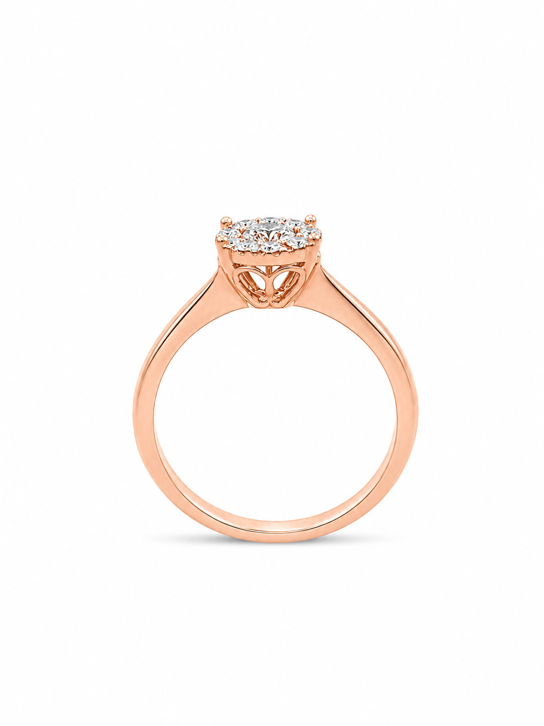 Anello donna Fantasia oro rosa e Diamanti