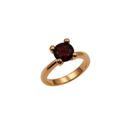 Anello Donna Semiprezioso oro rosa e rodolite