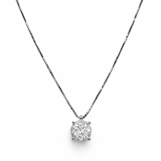 Collana Donna Fantasia Oro Bianco e Diamanti