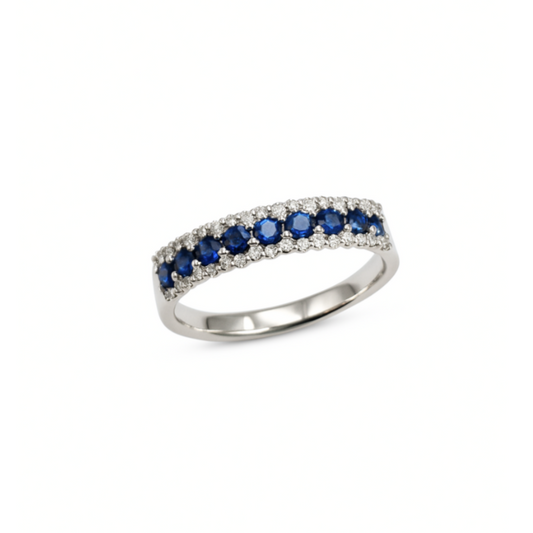 Mirco Visconti Gold Diamond and Sapphire ring