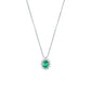 Collana Donna Mirco Visconti Smeraldo Oro Bianco Diamanti Fiore