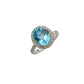 Aquamarine Ring in White Gold and Diamonds