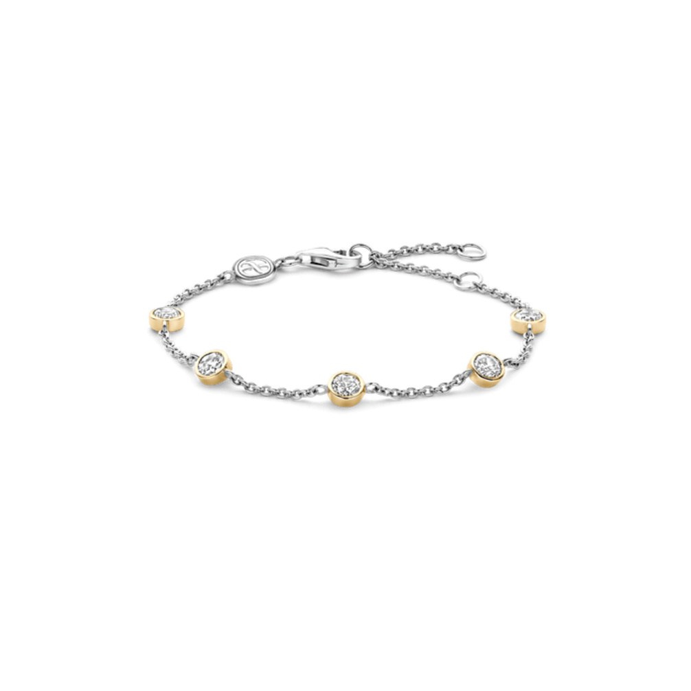 Bracciale Donna Argento Dorato Zirconi TI SENTO - Milano 2756ZY