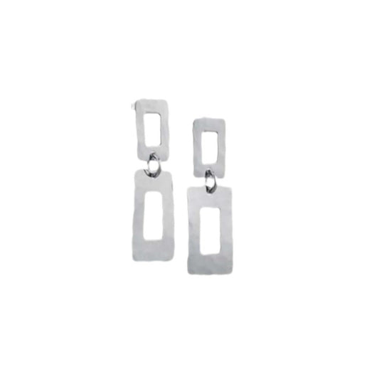 Orecchini Argento Gingilli Rettangolo Traforato HM166