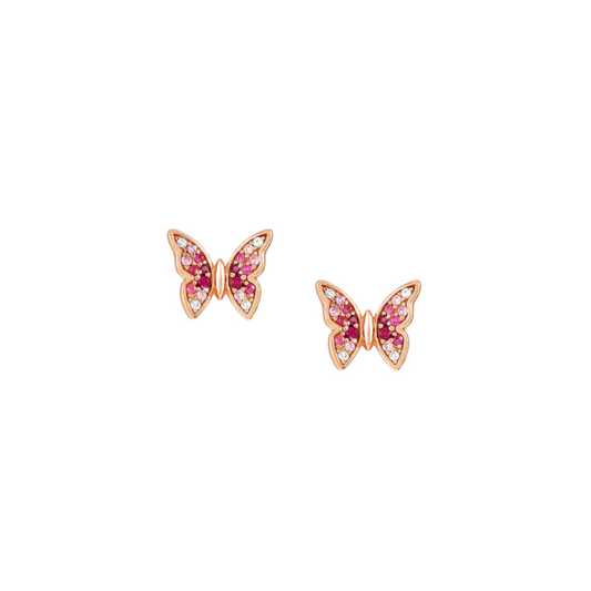 Orecchini Donna Argento Nomination Farfalle Zirconi Multicolor